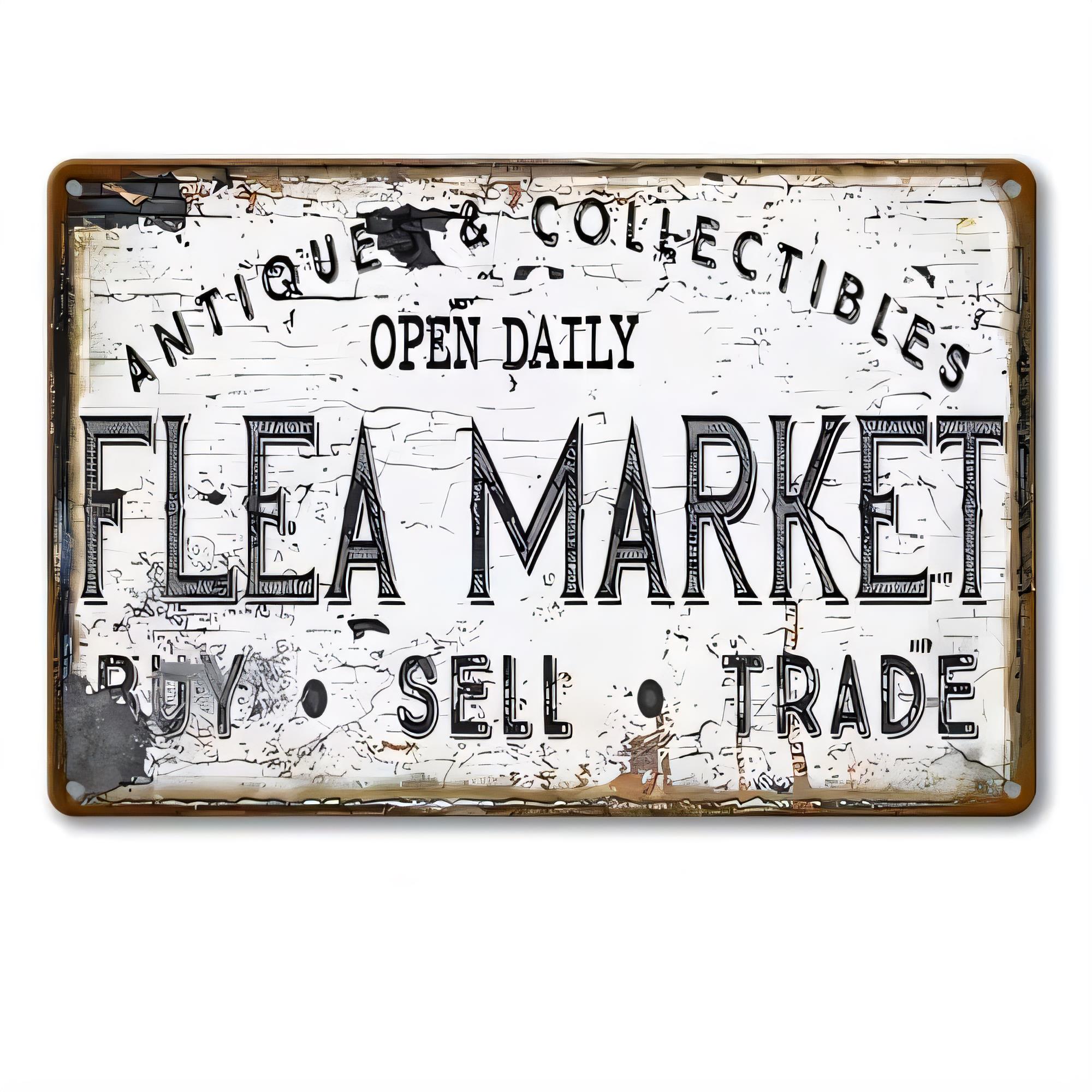 Vintage Collectible Shop - Letrero de Metal Antiguo, Coleccionable, Mercado