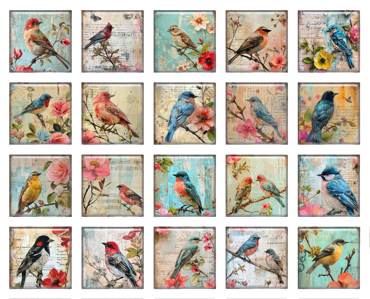 Vintage Collectibles For Sale - Cabujones de vidrio vintage con diseño