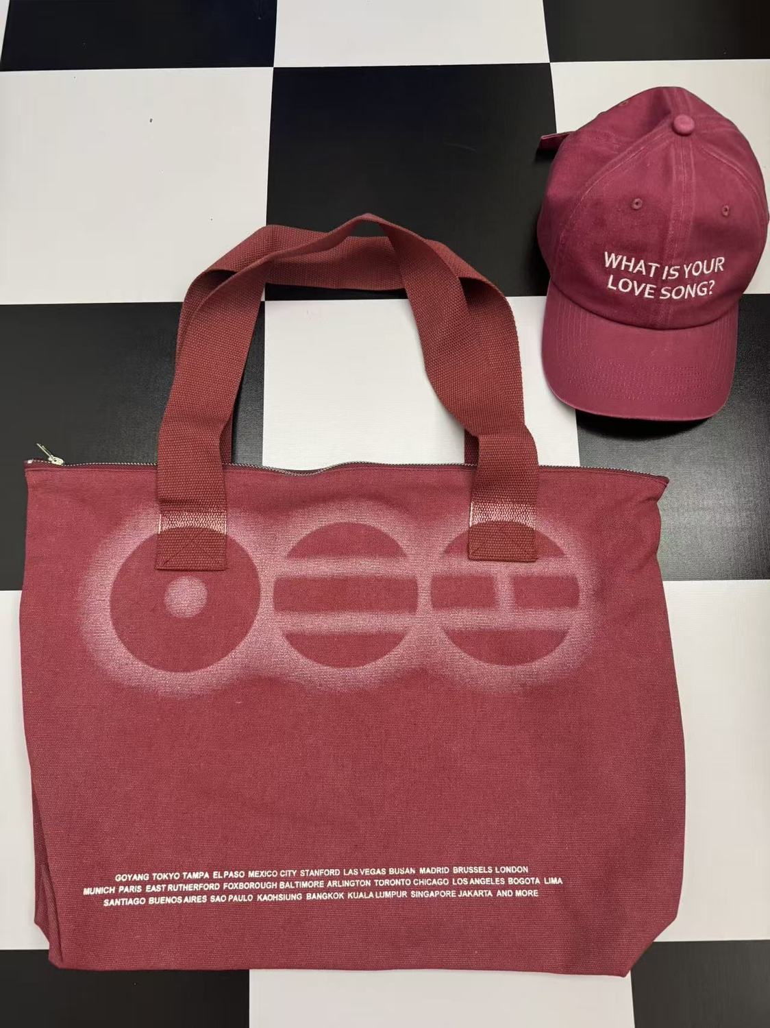 Vintage Collectible Shop - Bolso Tote de Lona Roja con