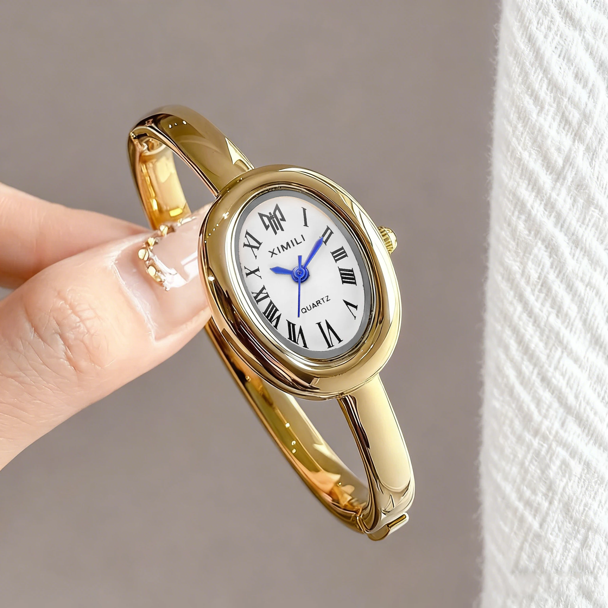 Vintage Watch Crystal - Reloj de Pulsera Ovalado Vintage XIMILI