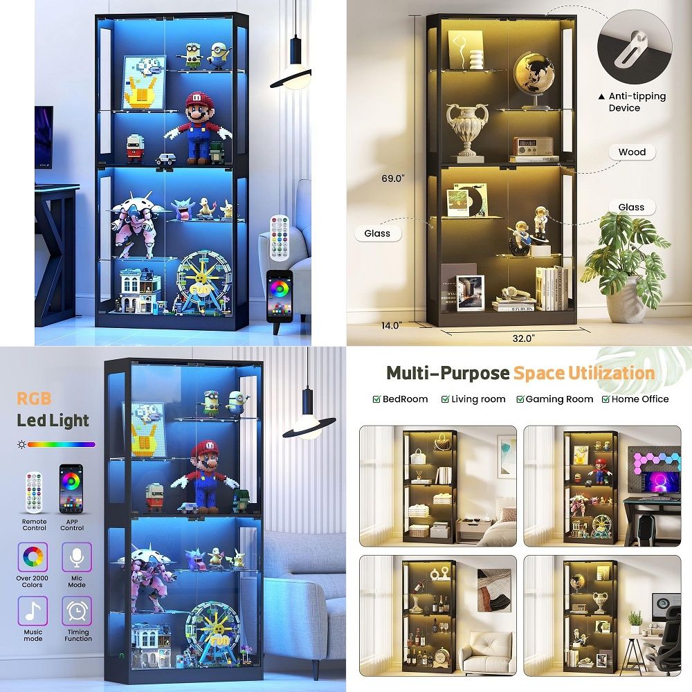 Collectible Collection - Vitrina con Puertas de Vidrio 69,