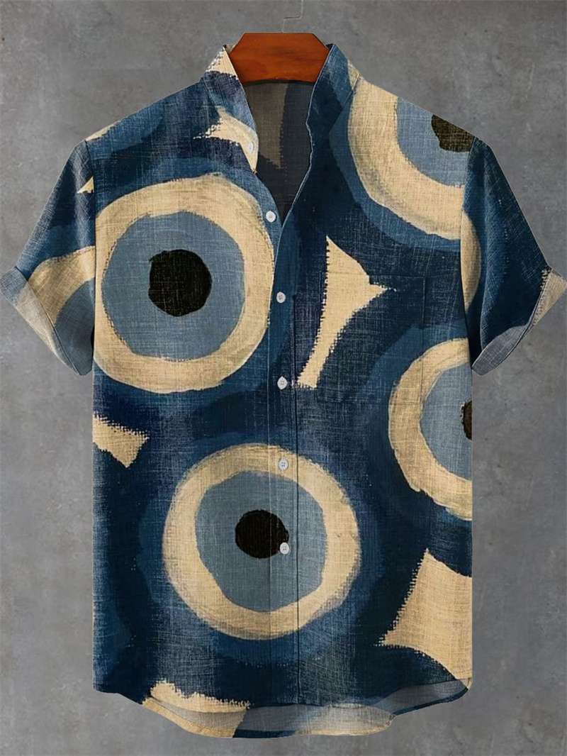 Camisa de lino de manga corta  - Vintage Collectible Shop reseña y precio