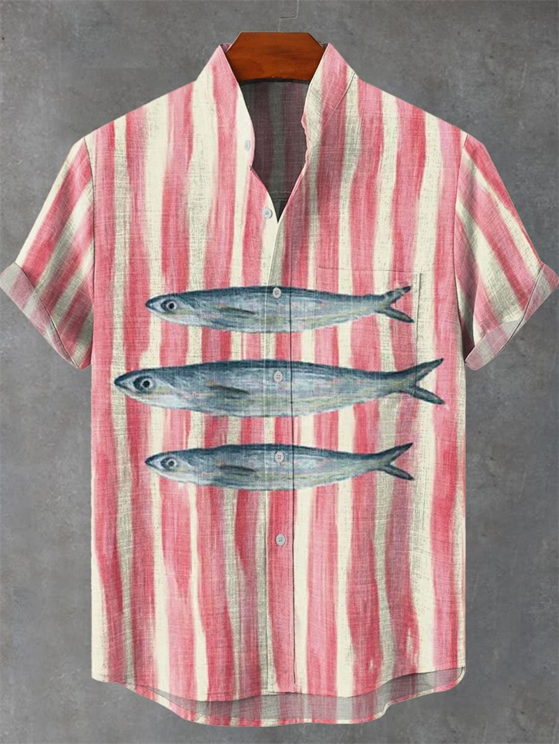 Camisa de lino de manga corta  - Vintage Collectible Shop reseña y precio