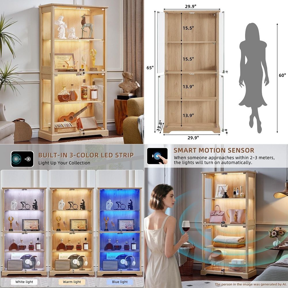 Vitrina de cristal estilo rúst - Collectible Collection reseña y precio