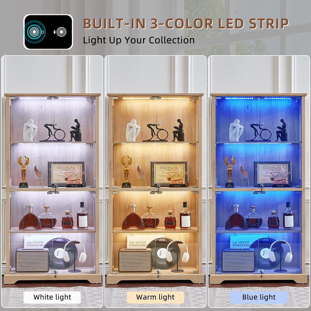 Vitrina de cristal estilo rúst - Collectible Collection reseña y precio
