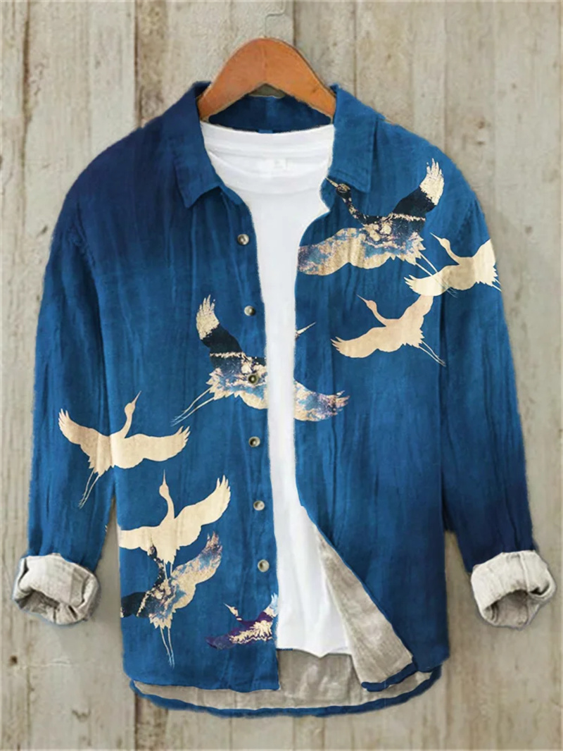 Camisa de manga larga de lino  - Vintage Collectible Shop reseña y precio